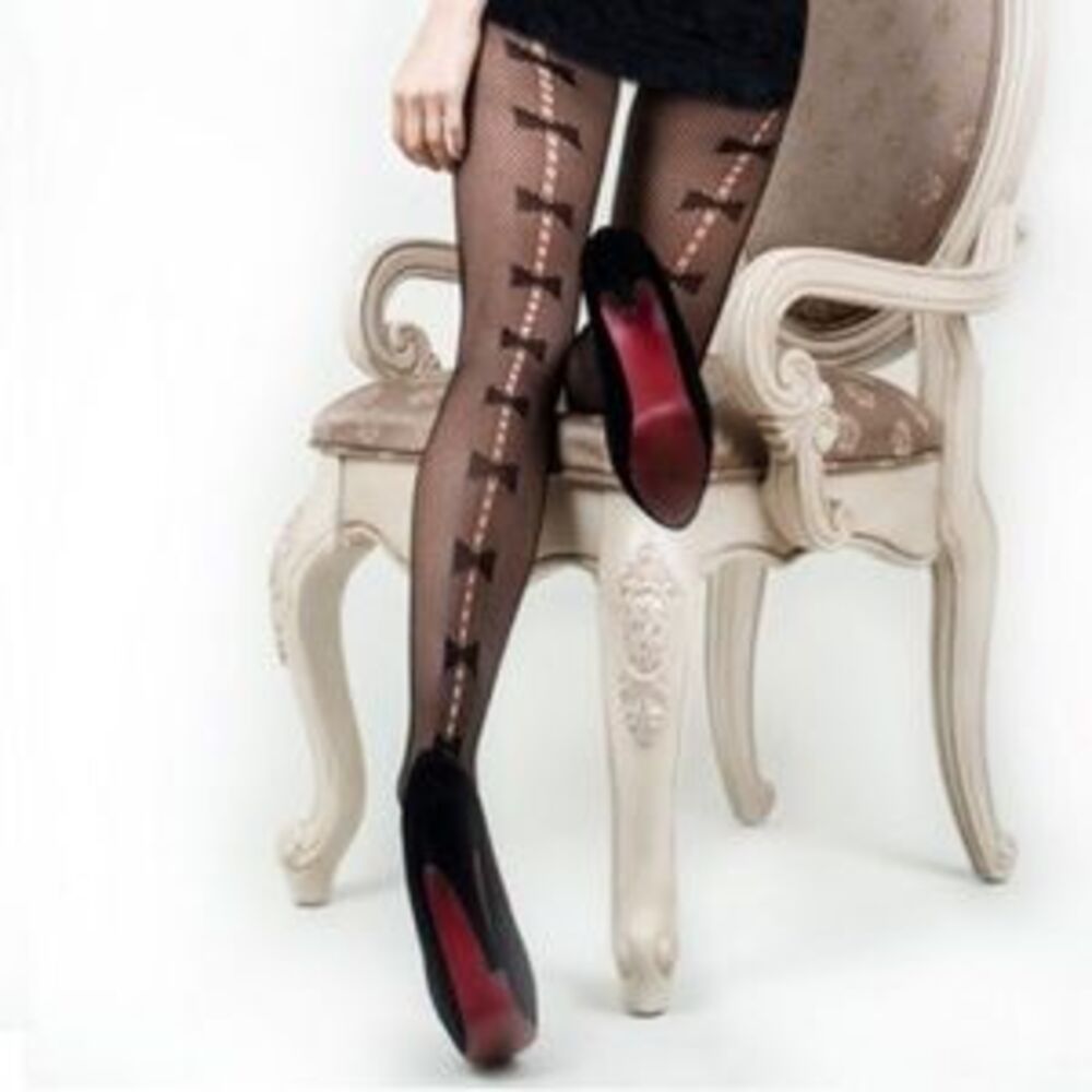 Black bow tie leggings